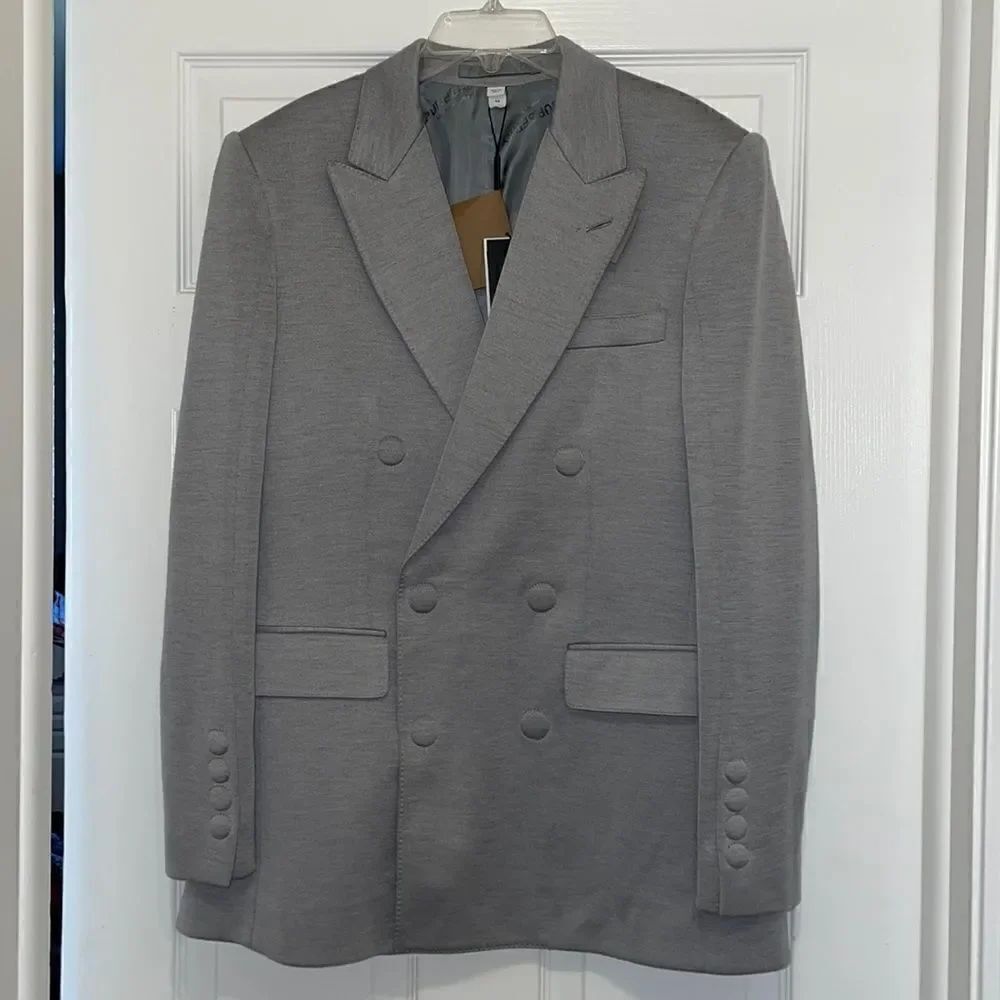 Burberry Men’s Double Breasted Cashmere & Silk Blend Blazer, NWT